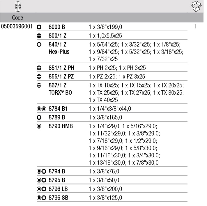 WERA, WE-003596, 8100 SB 4 Набор трещоток Zyklop Speed, 3/8